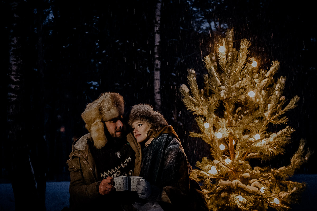 Зимняя свадебная фотосессия